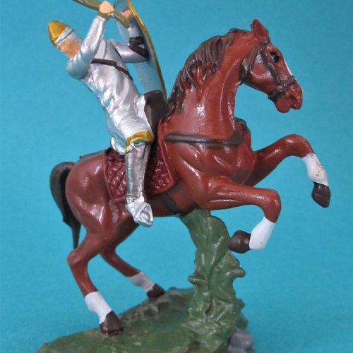 02.  Cavalier normand avec gourdin (pourrait être Guillaume le Conquérant à la bataille de Hastings).